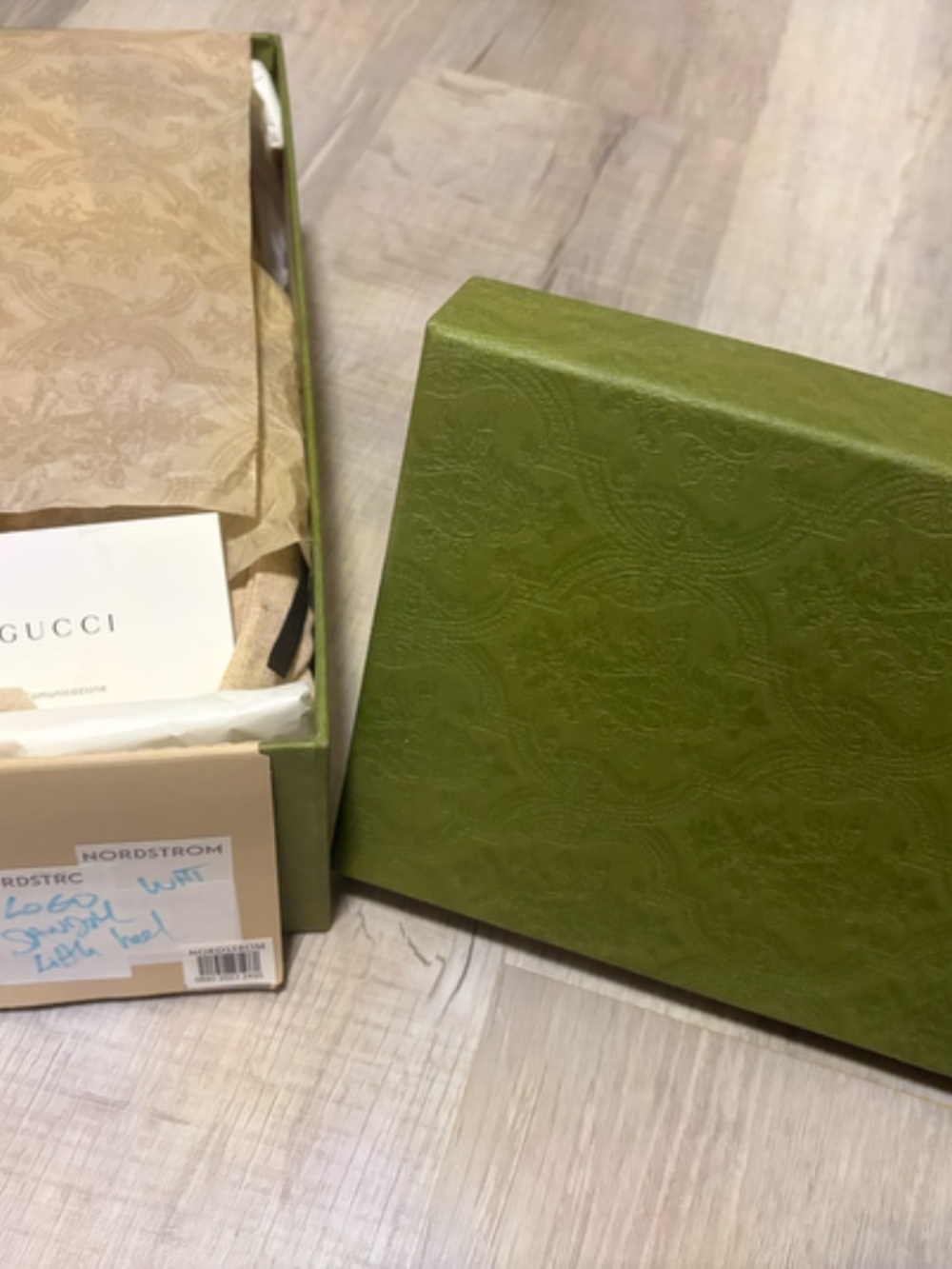 Gucci GG Logo Sandals (women) size 7.5 with box, dust bags, authenticity card - Picture 12 of 12